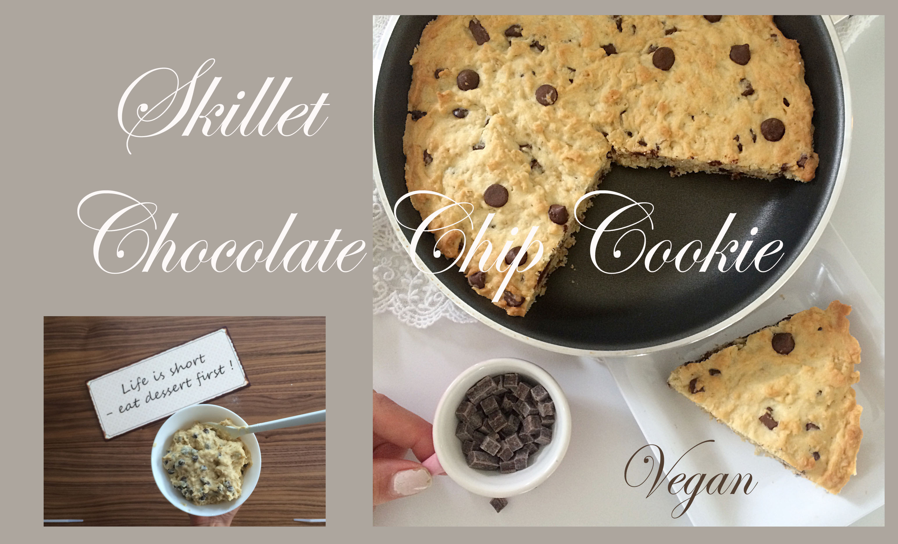 Vegan Skillet Chocolate Chip Cookie