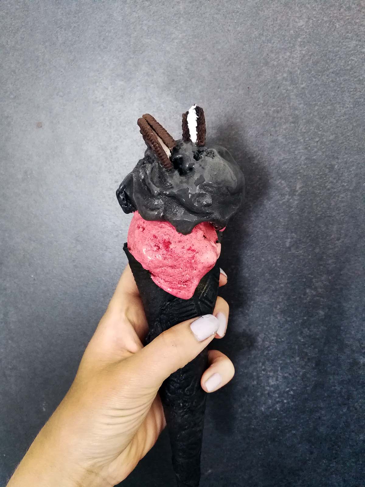 Black charcoal Ice cream