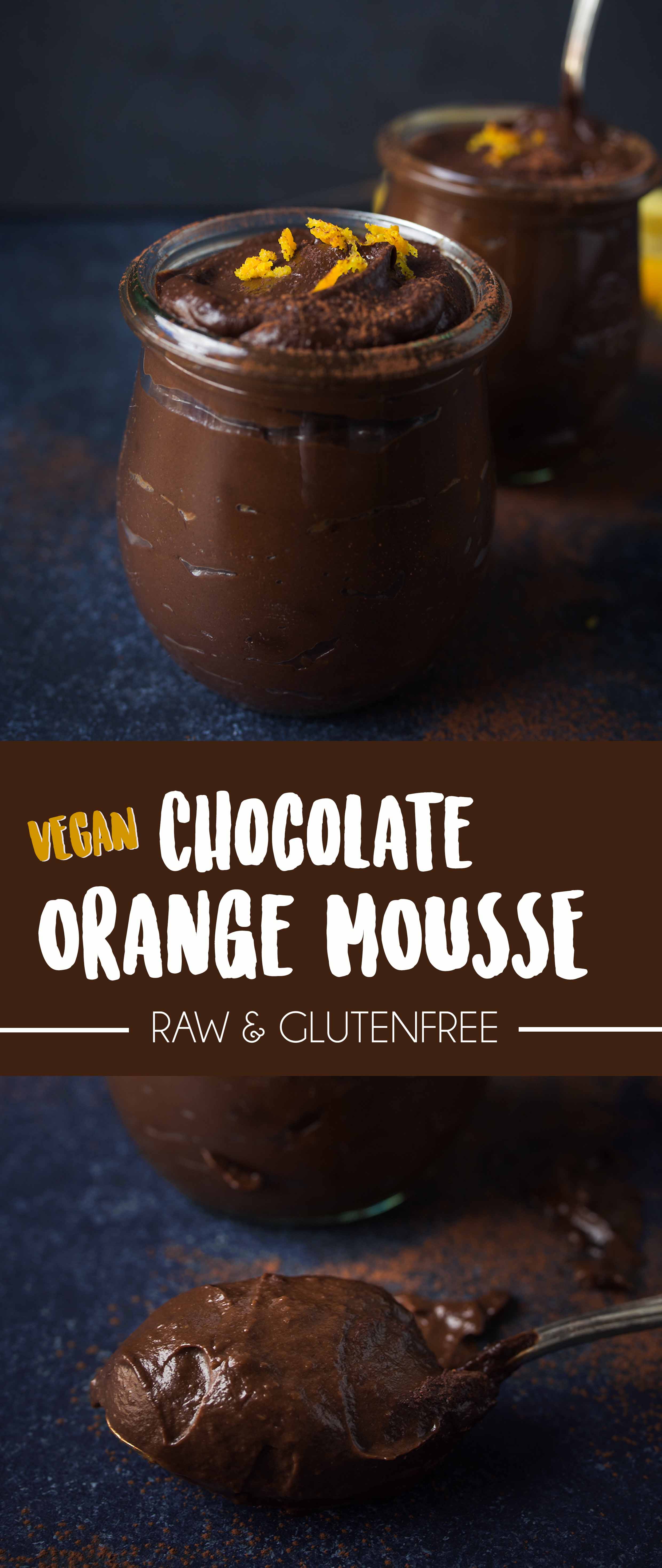 Orange infused Vegan chocolate mousse