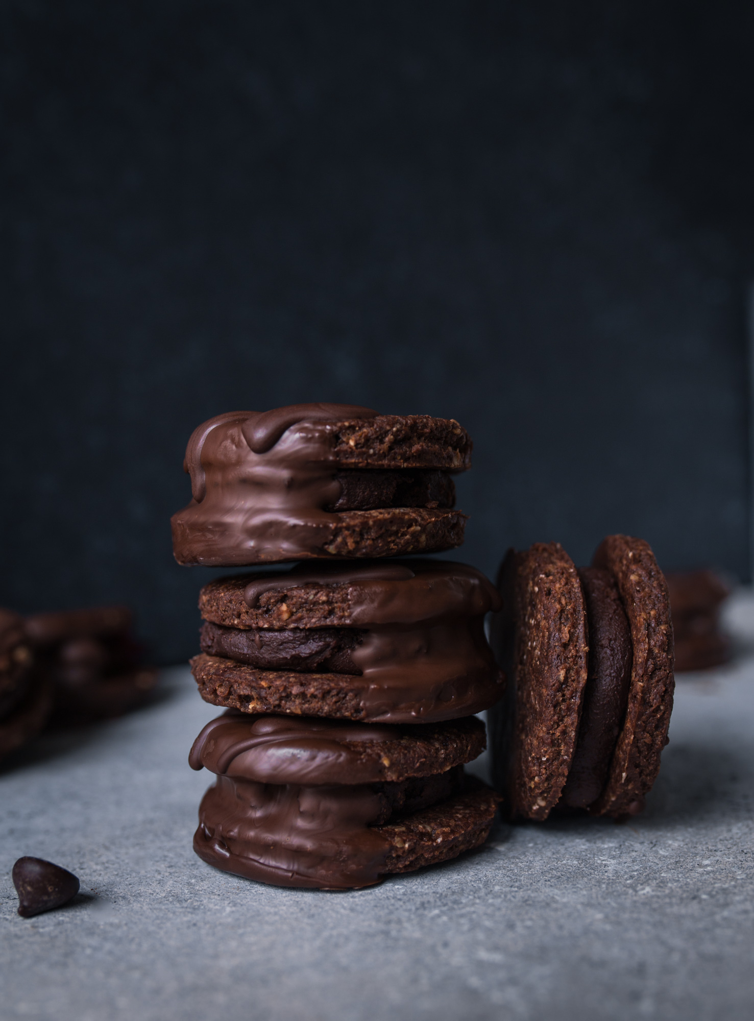 Vegan Double Chocolate Hazelnut Cookies