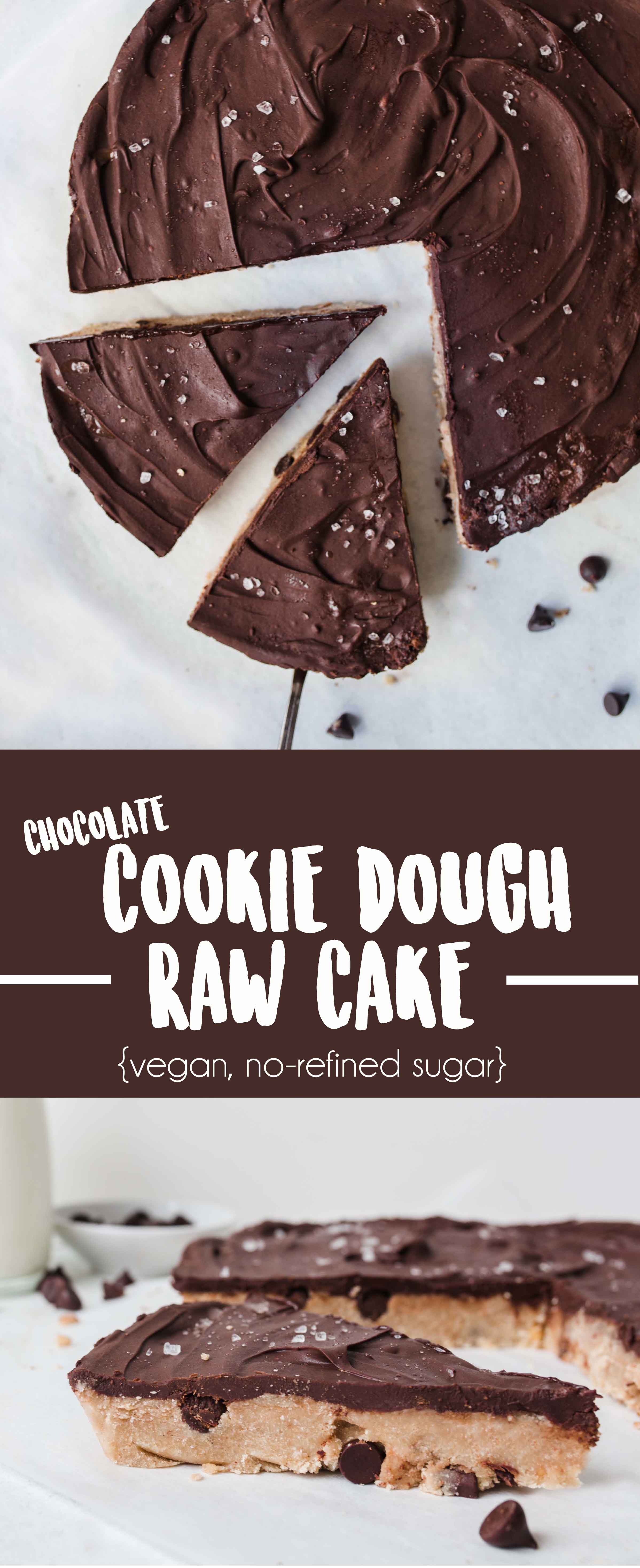 Healthy Raw Vegan Cookie Dough Cake